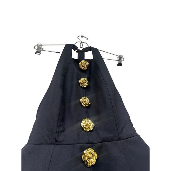 REVOLVE Atoir NWT Black Gold Tiffany Mini Dress Size 2 XS Luxury Birthday Unique - Picture 6 of 15